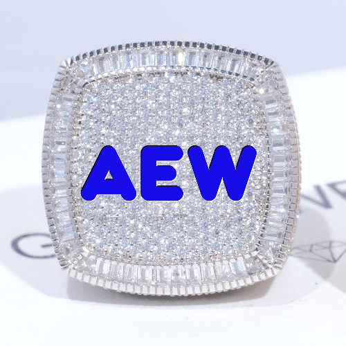 CUSTOM LETTER 3D ICED RING