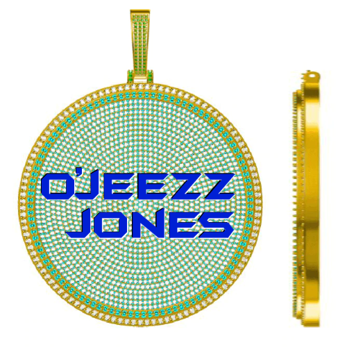 CUSTOM LETTER NECKLACE 3D BIG DISC
