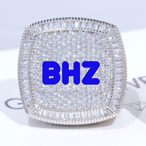 CUSTOM LETTER 3D ICED RING