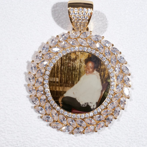 Large 3D Wheat Ear Custom Picture Pendant