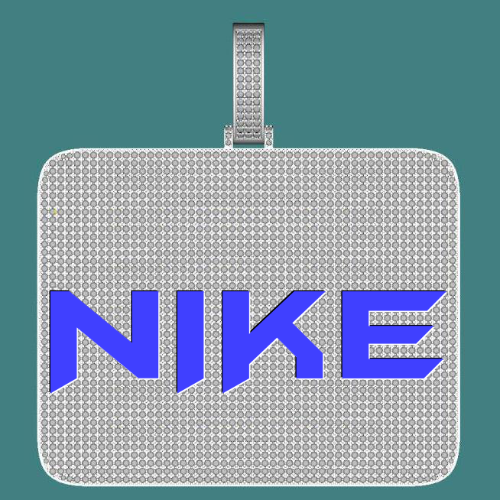 CUSTOM LETTER NECKLACE 3D BIG SQUARE
