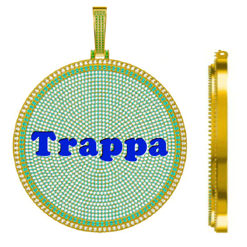 CUSTOM LETTER NECKLACE 3D BIG DISC
