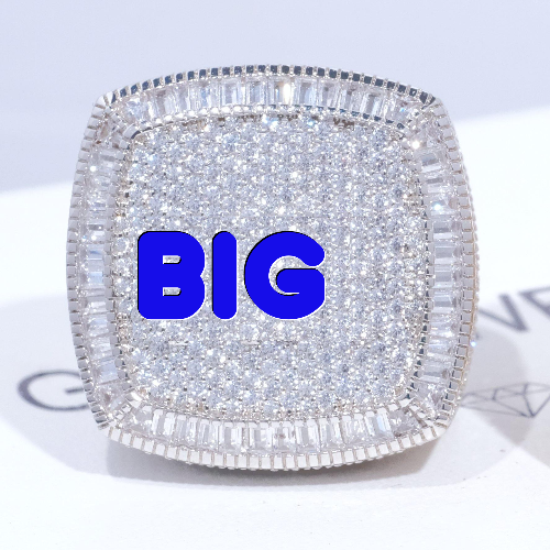 CUSTOM LETTER 3D ICED RING