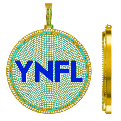 CUSTOM LETTER NECKLACE 3D BIG DISC