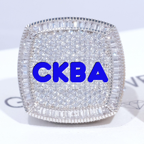CUSTOM LETTER 3D ICED RING