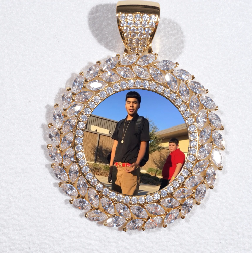 Large 3D Wheat Ear Custom Picture Pendant