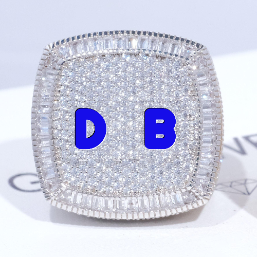 CUSTOM LETTER 3D ICED RING