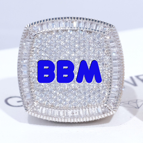 CUSTOM LETTER 3D ICED RING