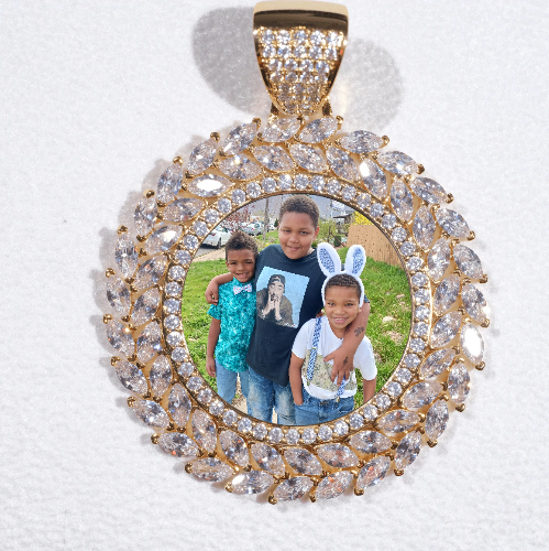 Large 3D Wheat Ear Custom Picture Pendant