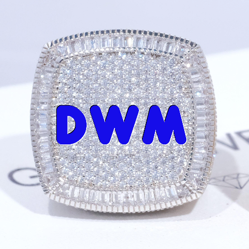 CUSTOM LETTER 3D ICED RING