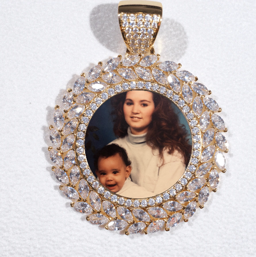 Large 3D Wheat Ear Custom Picture Pendant