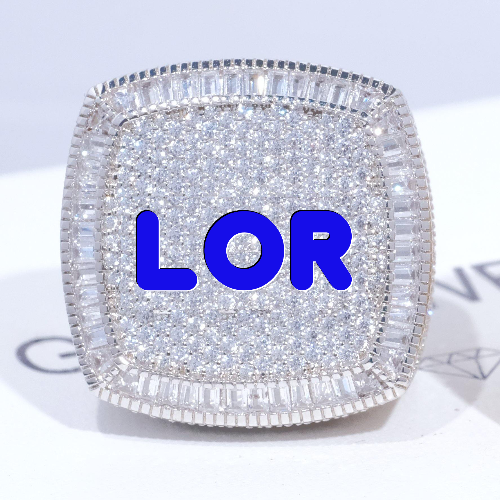 CUSTOM LETTER 3D ICED RING