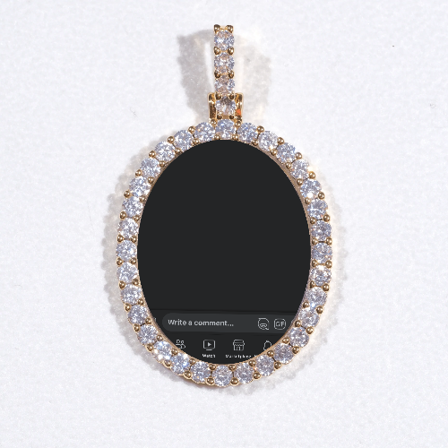 3D Oval Custom Picture Pendant