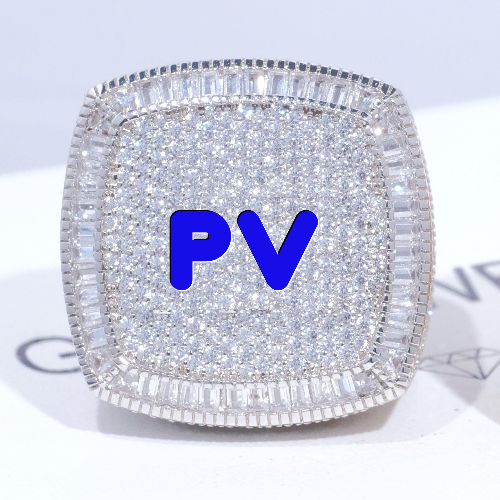 CUSTOM LETTER 3D ICED RING