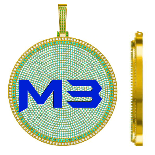 CUSTOM LETTER NECKLACE 3D BIG DISC