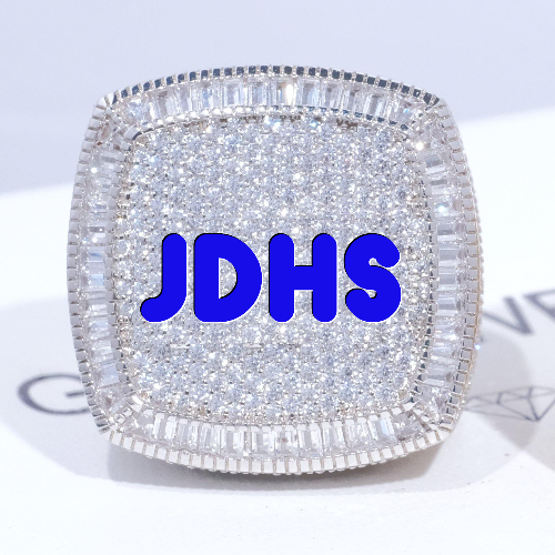 CUSTOM LETTER 3D ICED RING