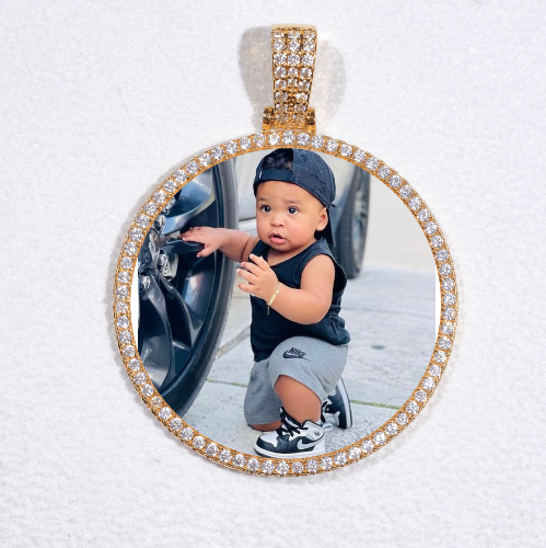 MEDIUM 3D CIRCLE CUSTOM PICTURE PENDANT
