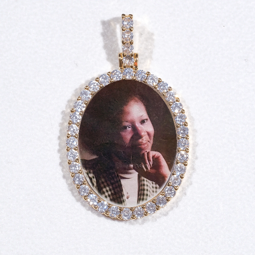 3D Oval Custom Picture Pendant