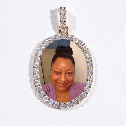 3D Oval Custom Picture Pendant