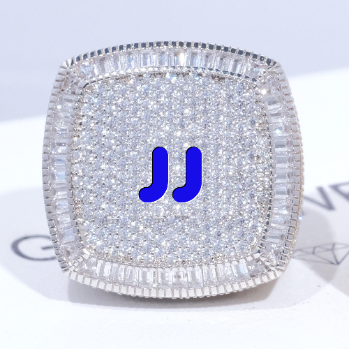 CUSTOM LETTER 3D ICED RING