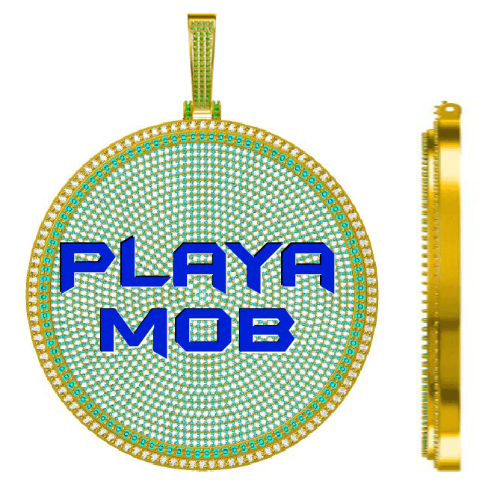 CUSTOM LETTER NECKLACE 3D BIG DISC