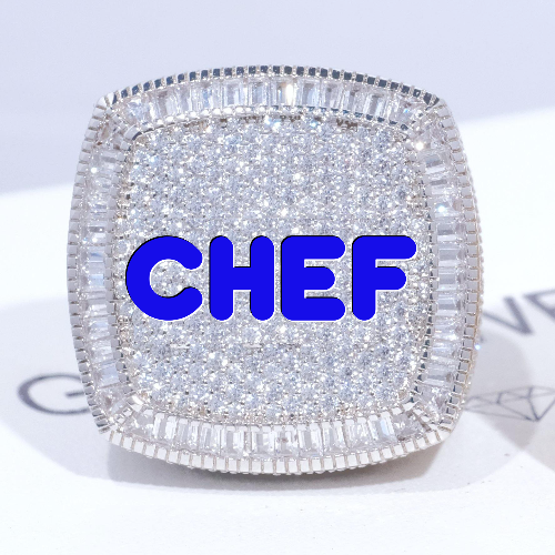 CUSTOM LETTER 3D ICED RING