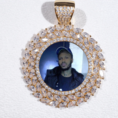 Large 3D Wheat Ear Custom Picture Pendant