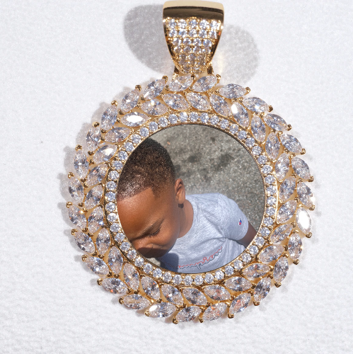 Large 3D Wheat Ear Custom Picture Pendant