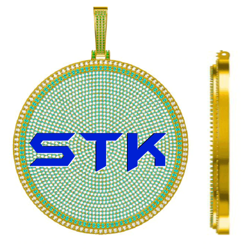 CUSTOM LETTER NECKLACE 3D BIG DISC