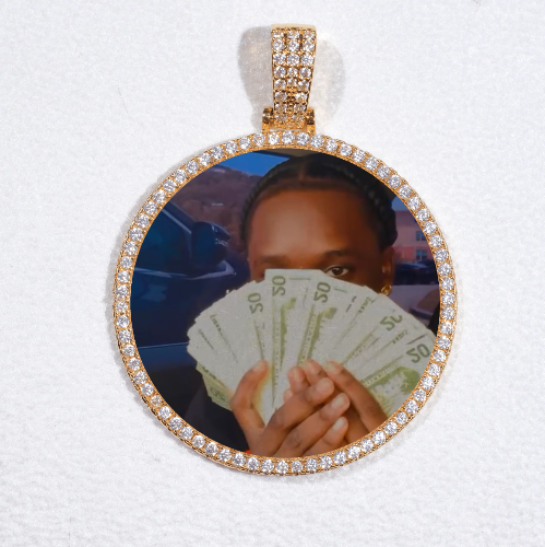MEDIUM 3D CIRCLE CUSTOM PICTURE PENDANT