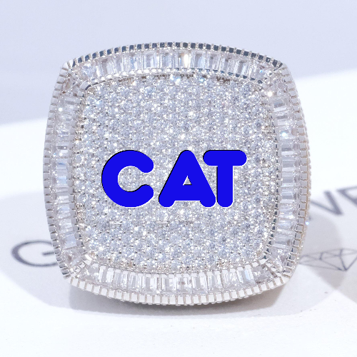 CUSTOM LETTER 3D ICED RING