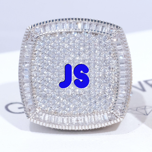 CUSTOM LETTER 3D ICED RING
