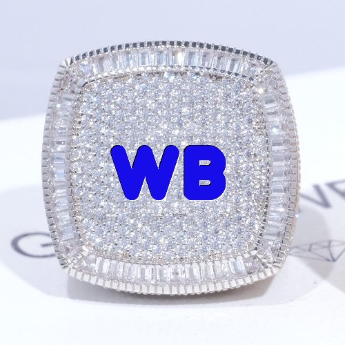 CUSTOM LETTER 3D ICED RING