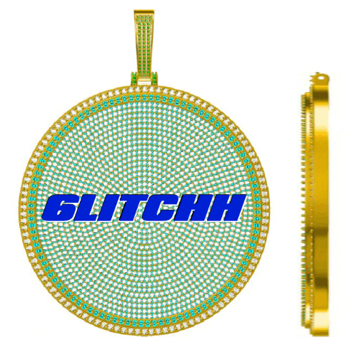 CUSTOM LETTER NECKLACE 3D BIG DISC