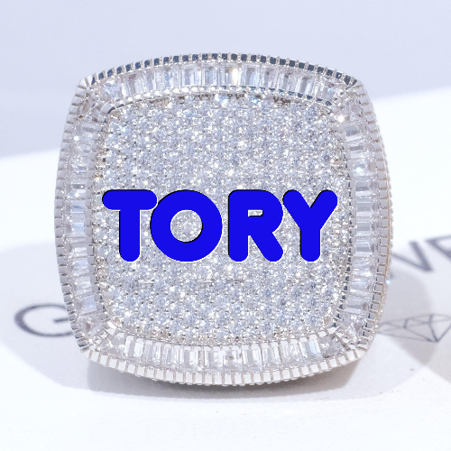 CUSTOM LETTER 3D ICED RING