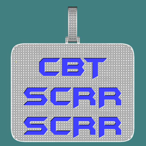 CUSTOM LETTER NECKLACE 3D BIG SQUARE