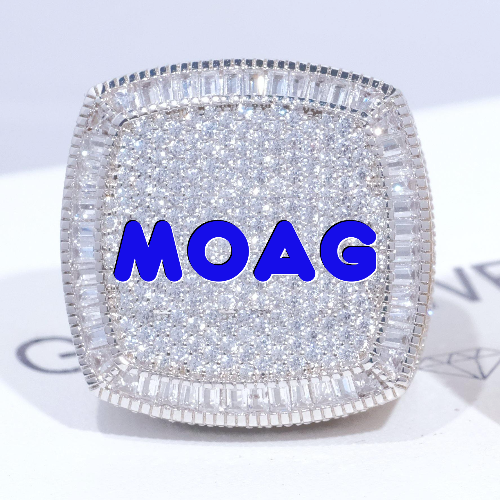 CUSTOM LETTER 3D ICED RING
