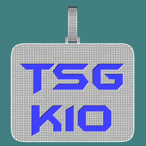 CUSTOM LETTER NECKLACE 3D BIG SQUARE