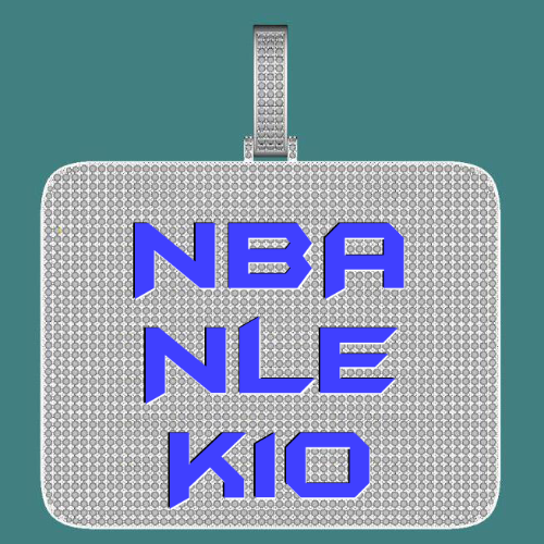CUSTOM LETTER NECKLACE 3D BIG SQUARE