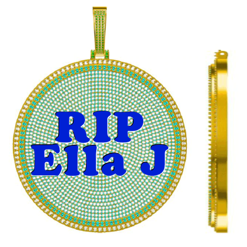 CUSTOM LETTER NECKLACE 3D BIG DISC