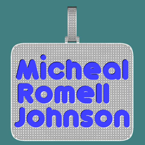 CUSTOM LETTER NECKLACE 3D BIG SQUARE