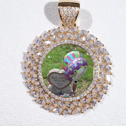 Large 3D Wheat Ear Custom Picture Pendant