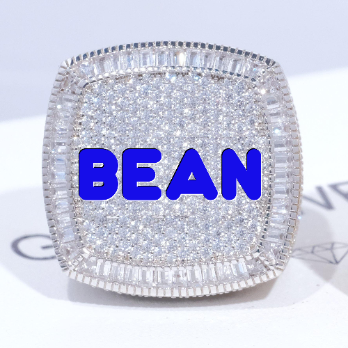 CUSTOM LETTER 3D ICED RING