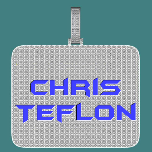 CUSTOM LETTER NECKLACE 3D BIG SQUARE