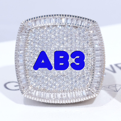 CUSTOM LETTER 3D ICED RING