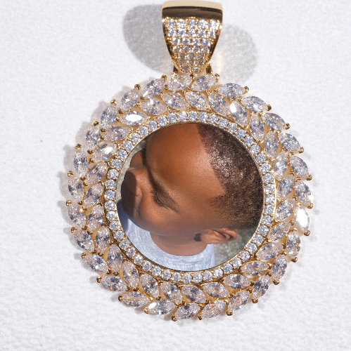 Large 3D Wheat Ear Custom Picture Pendant
