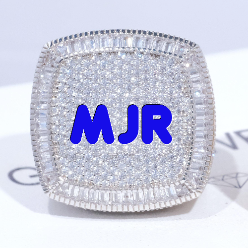 CUSTOM LETTER 3D ICED RING