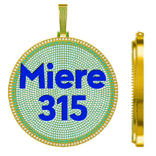 CUSTOM LETTER NECKLACE 3D BIG DISC