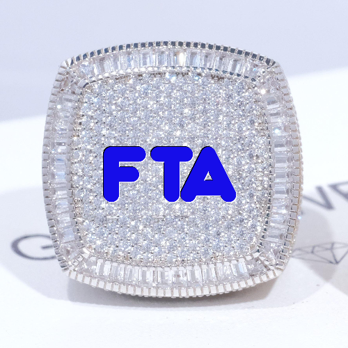 CUSTOM LETTER 3D ICED RING