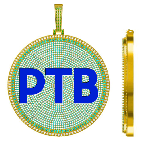 CUSTOM LETTER NECKLACE 3D BIG DISC